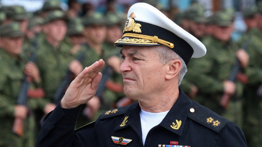 Commander of the Russian Black Sea Fleet Vice-Admiral Viktor Sokolov.