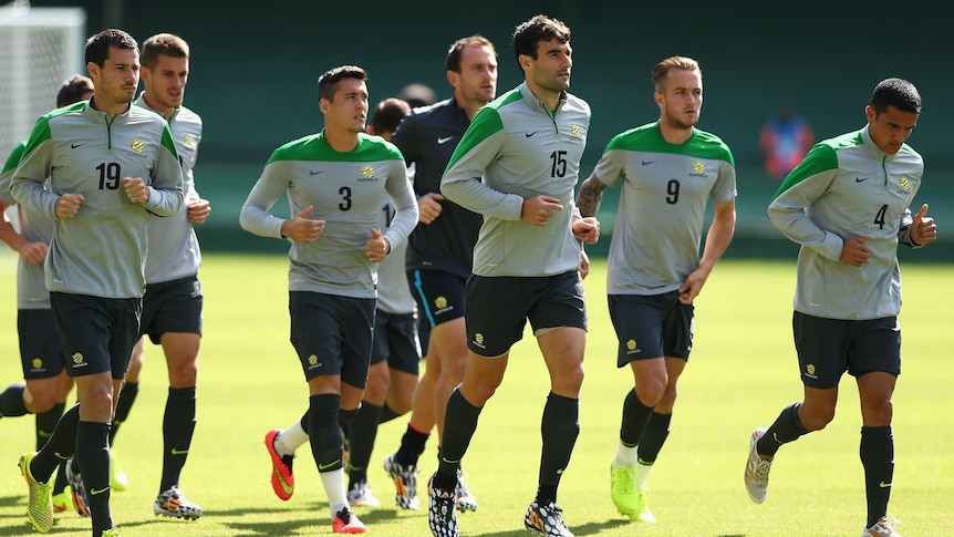Socceroos train ahead of Spain clash