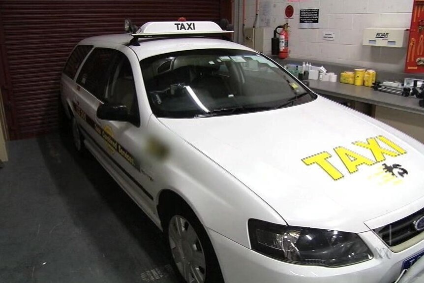 Police examine suspected hit-and-run cab