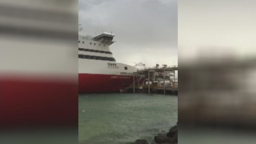 Spirit of Tasmania ferry damaged in rough weather