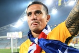 Socceroos' Tim Cahill thanks fans after qualifying for 2018 World Cup