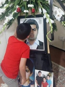 A family memorial for Hamed Shamshiripour in Iran.