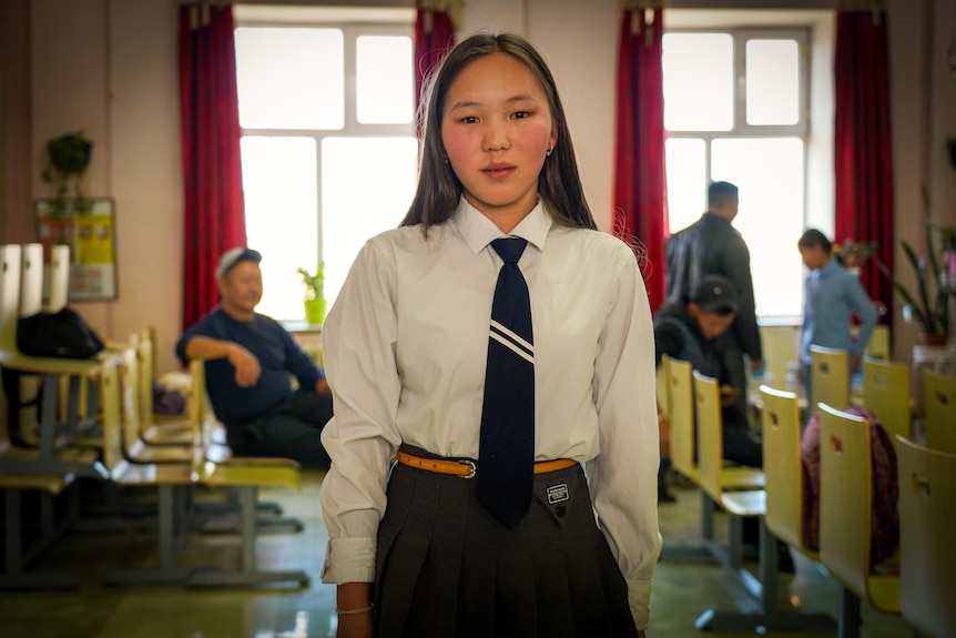 Zandantsetseg, a teenager in the Mongolian village of Sant Soum