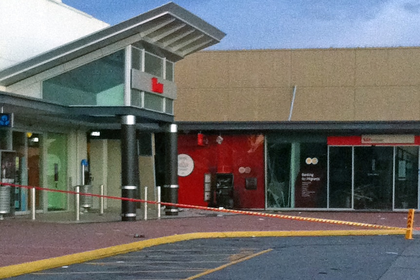 The Westpac ATM was burnt out in the explosion.