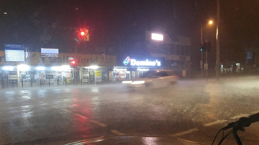 Heavy rainfall in Newmarket