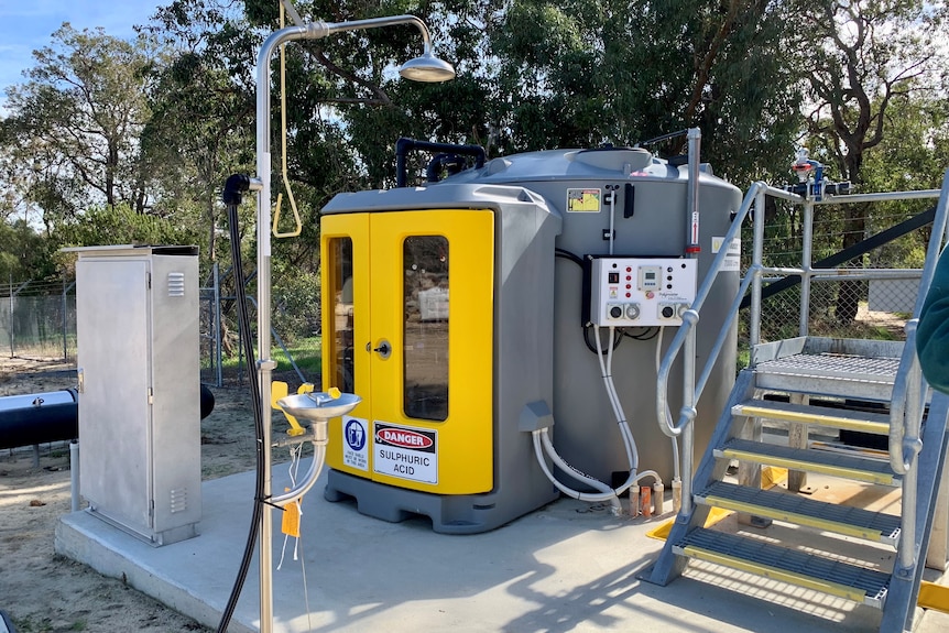 The machinery used at Kings Park to microdose the irrigation water with acid.