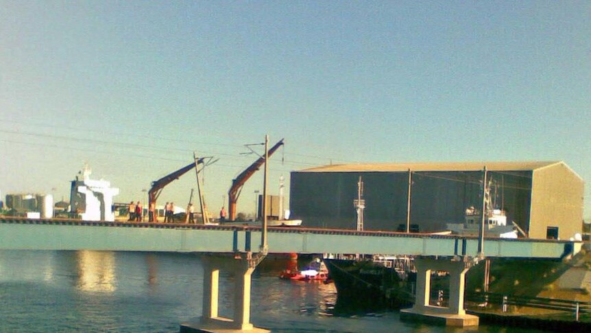 The Parmelia 1 was towed away from the bridge after it hit it