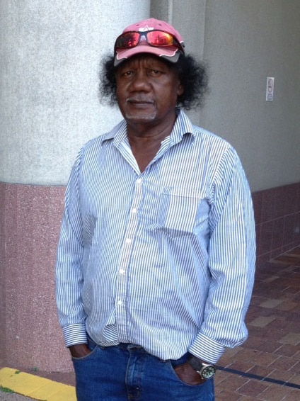 Cape York traditional owner Walter Daniel Moses outside court in Cairns