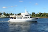 Luxury charter boat Night Crossing in waters off central Queensland.