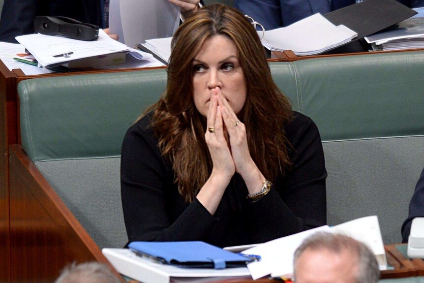 The Prime Minister's chief of staff Peta Credlin listens during Question Time.