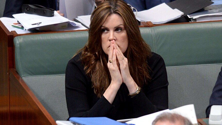 The Prime Minister's chief of staff Peta Credlin listens during Question Time.