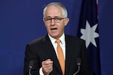 Malcolm Turnbull answers a question during a press conference in Sydney.