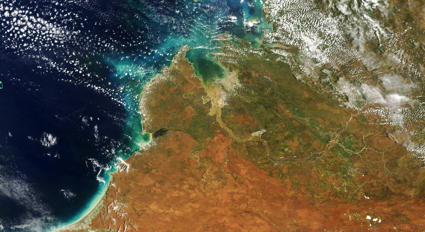 An aerial view of northern australia