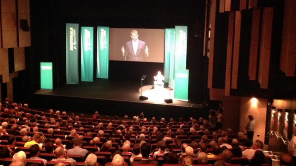 Mike Baird addresses The Nationals launch in Dubbo