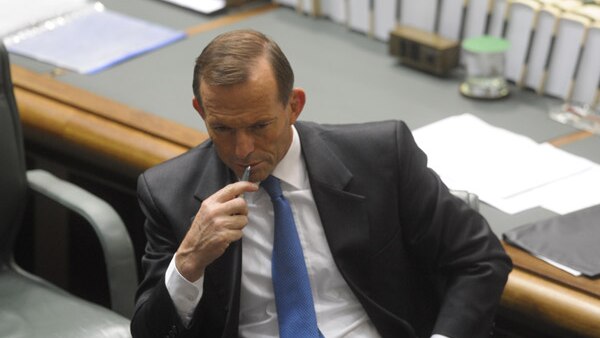 Leader of the Opposition Tony Abbott pictured during question time at Parliament House.