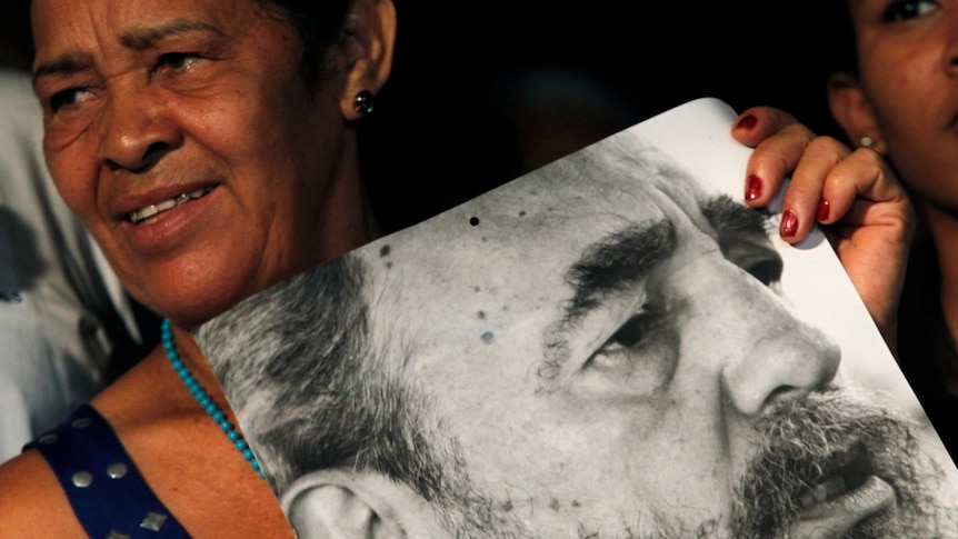 Fidel Castro supporter celebrates birthday