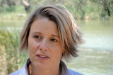 Kristina Keneally visits the junction of the Murray and Darling Rivers