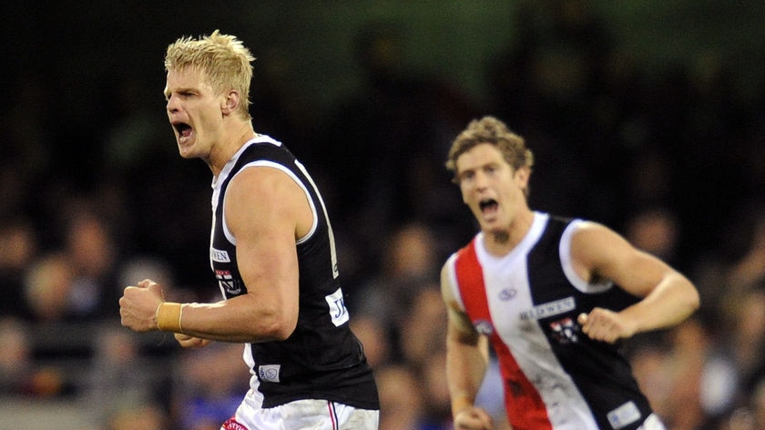 Self belief ... Nick Riewoldt and the Saints have taken much confidence out of their win against the Cats