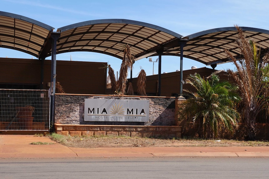 Mia Mia House in the Desert, which won a tourism award in 2012, is pictured sitting empty and damaged.