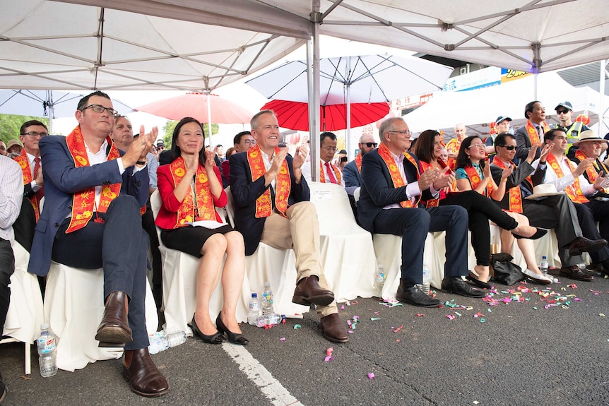 Premier Daniel Andrews, Opposition leader Bill Shorten, and Prime Minister Scott Morrison attend Chinese New Year.