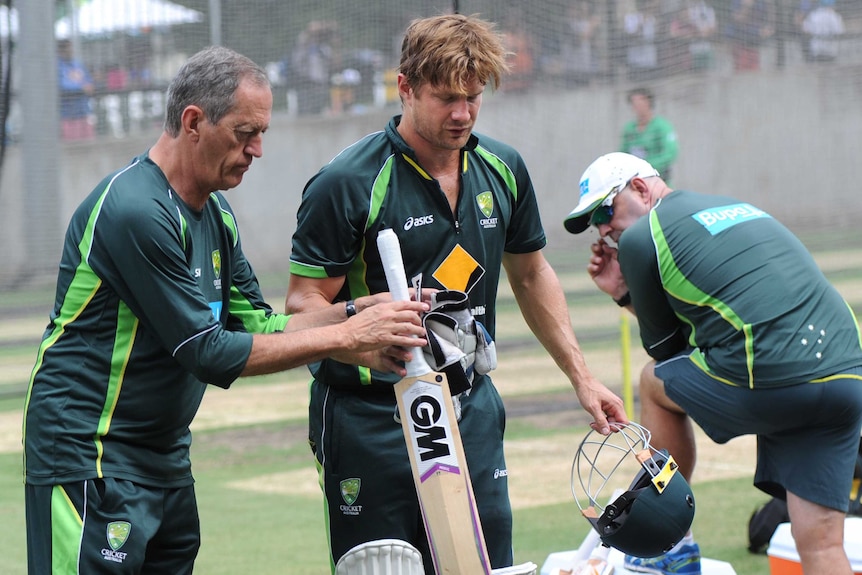 Shane Watson shaken up by bouncer in the nets