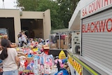 Donations to Cudlee Creek bushfire victims at Blackwood in the Adelaide Hills.