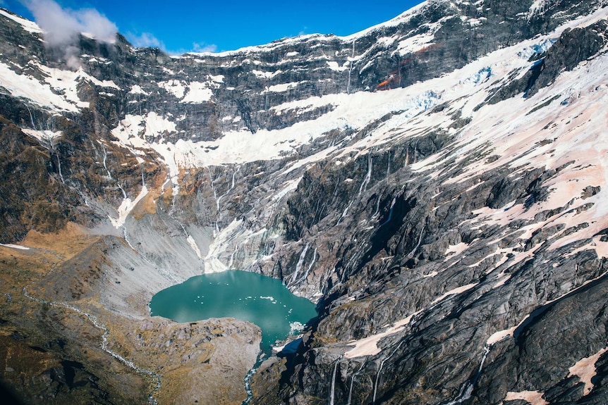 Red glaciers in New Zealand in November 2019.