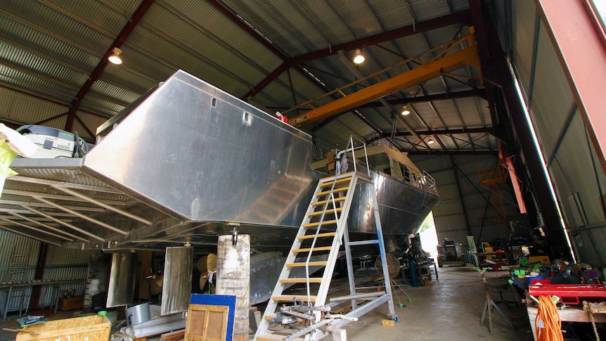 Record sized lobster boats underway in  Western Australia