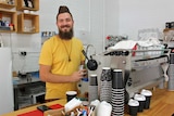 Barista Todd Lambourn has opened a cafe in Morwell in the last 12 months.