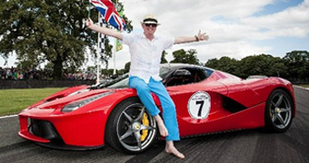 Chris Evans with his limited edition La Ferrari