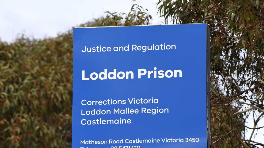 A sign outside Loddon Prison.