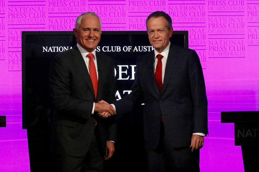 Leaders debate Bill Shorten and Malcolm Turnbull