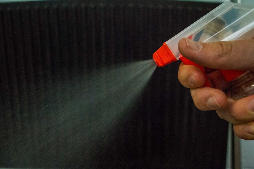 A household chemical spray bottle