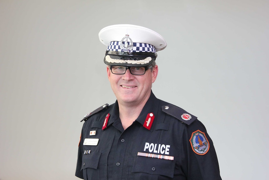 Jamie Chalker in his police uniform in 2014