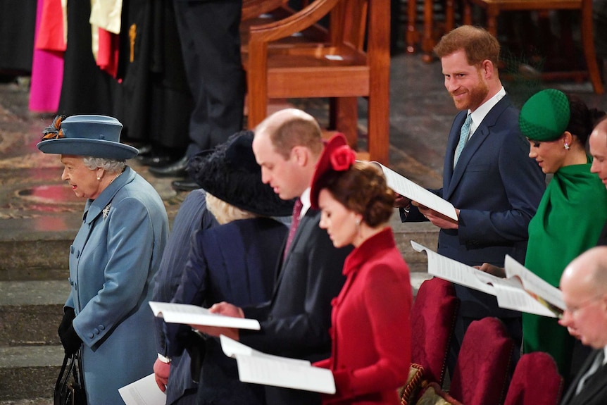 A group of people in church