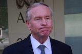 WA Premier Colin Barnett comments outside the ABC Studios in East Perth.