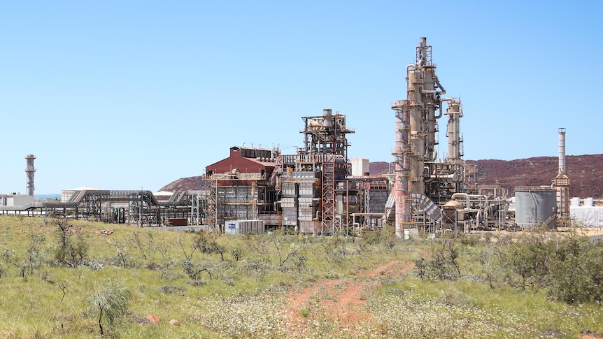 A fertiliser plant on a sunny day.