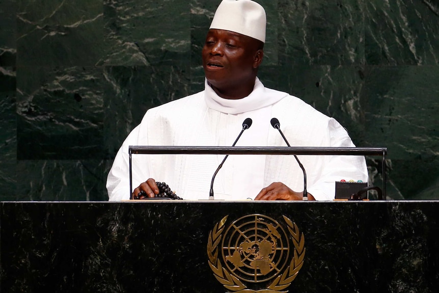 President Yahya Jammeh says the ICC ignores the war crimes of western nations and only prosecutes Africans.