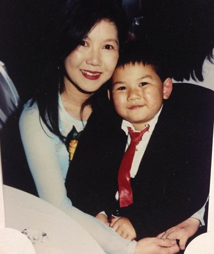 Hieu Nguyen and his mother