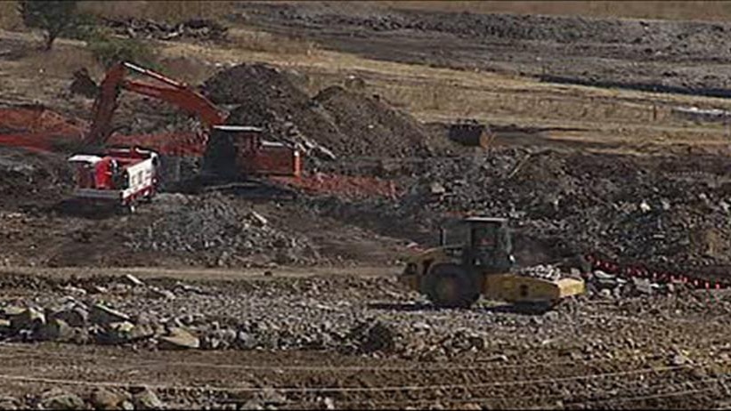 Construction work on the Brighton Bypass