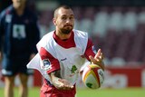 Quade Cooper during training for the Reds