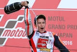 Marc Marquez after clinching the MotoGP world title in Japan