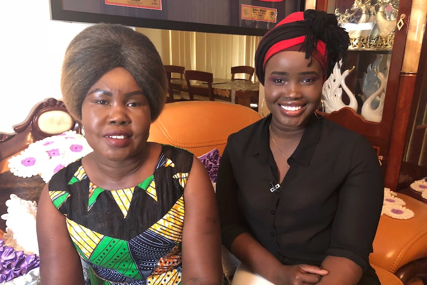 Awer Mabil's mother and sister in Adelaide