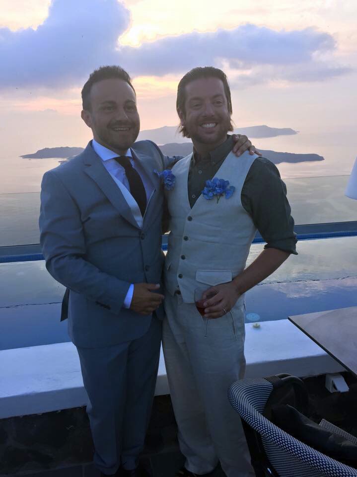 Marco and David Bulmer-Rizzi on their wedding day