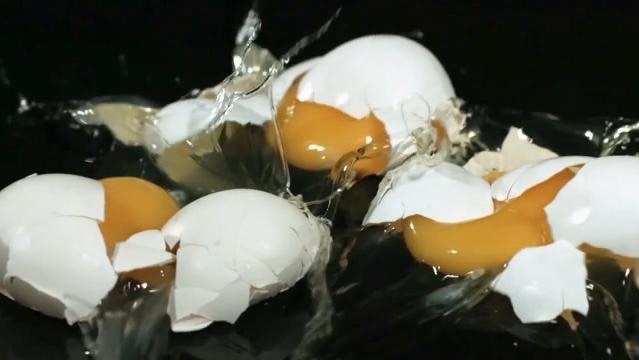 Three broken eggs