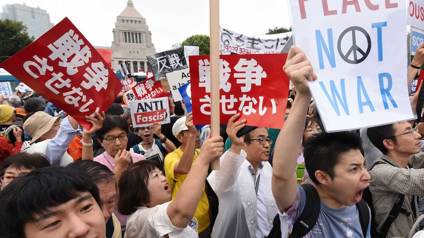 Japanese protestors