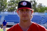 A head and shoulders shot of Perth Heat and Australia infielder Robbie Glendinning at training.