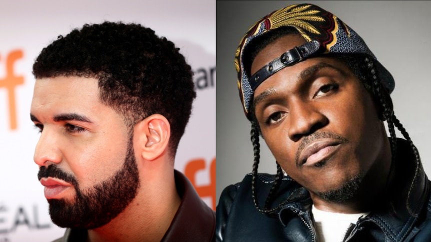 The Canadian rapper Drake and the American rapper Pusha T
