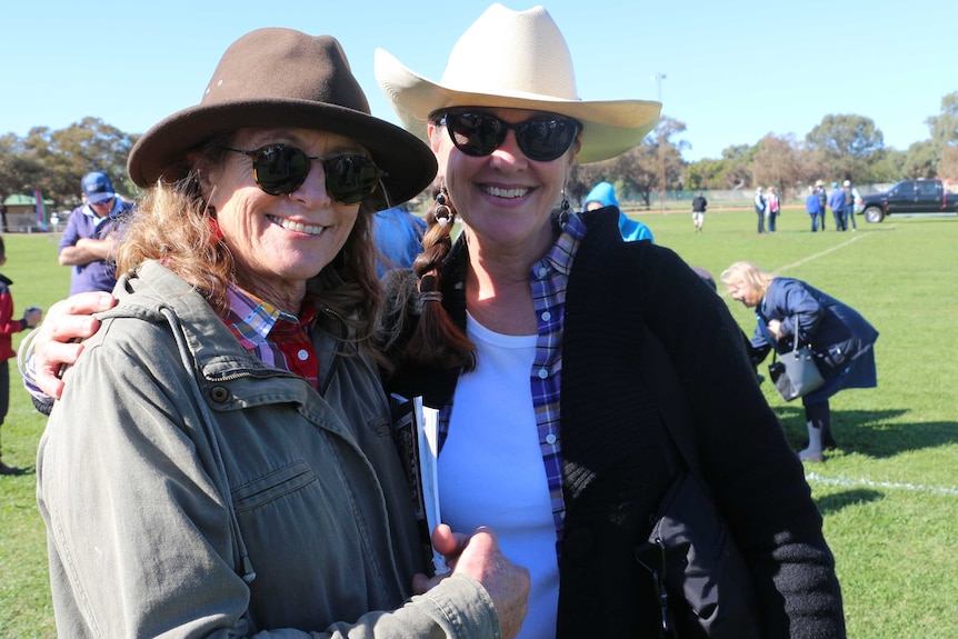 Victoria Handley and Gale Bishop at Wilcannia's 150th anniversary celebrations.