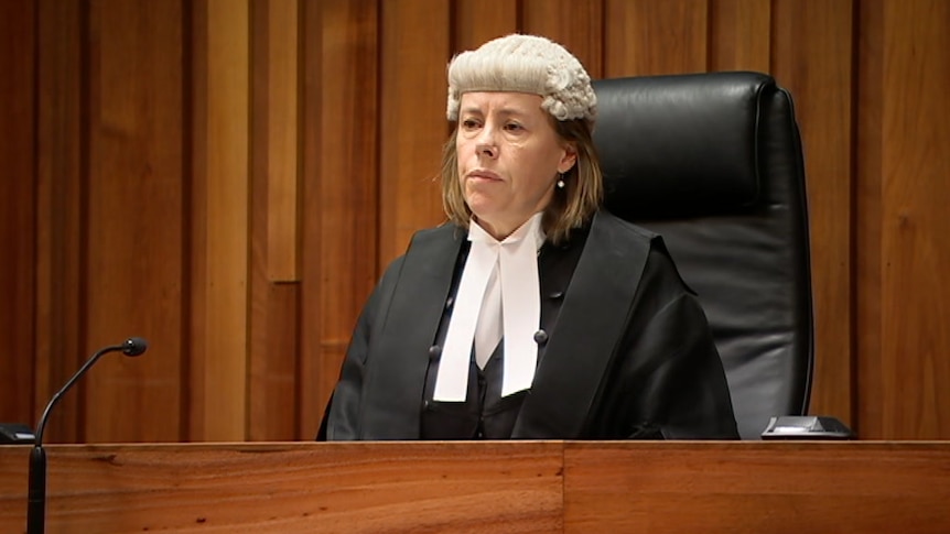 Justice Helen Wood at the bench in the Supreme Court
